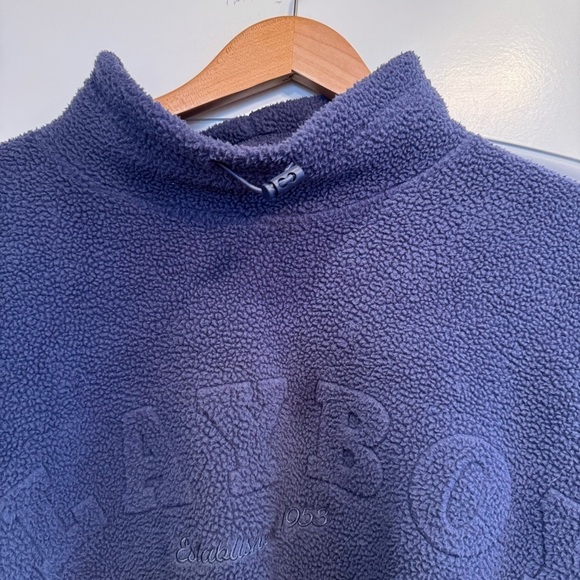 Pacsun Playboy Fleece Funnel Neck Cropped Plush Oversized Blue Lavender Large - Picture 4 of 9